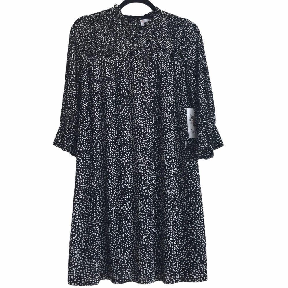 Siren Lily Smocked Polka Dot dress